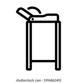 Baby Swaddle Table Icon. Bold outline design with editable stroke width. Vector Illustration.