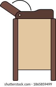 Baby Swaddle Table Icon. Editable Outline With Color Fill Design. Vector Illustration.
