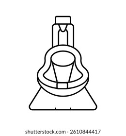baby swing equipment line icon vector. baby swing equipment sign. isolated contour symbol black illustration