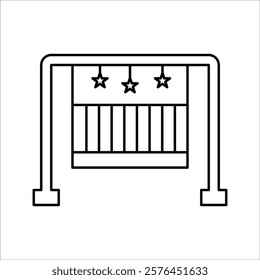 baby swing icon vector illustration symbol design, on a white background