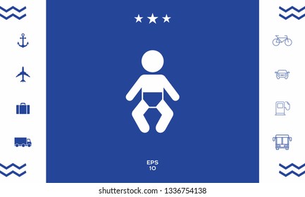 Baby symbol icon. Graphic elements for your design