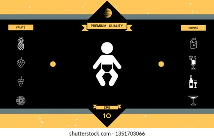 Baby symbol icon. Graphic elements for your design