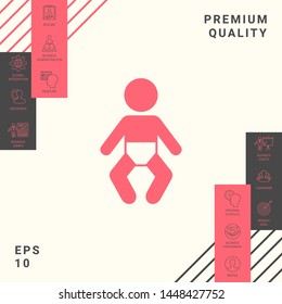 Baby symbol icon. Graphic elements for your design