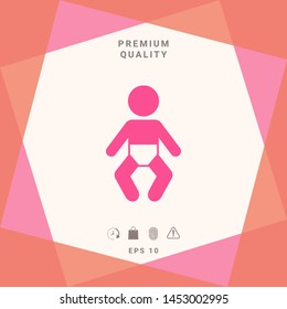 Baby symbol icon. Graphic elements for your design