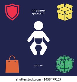 Baby symbol icon. Graphic elements for your design