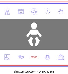 Baby symbol icon. Graphic elements for your design