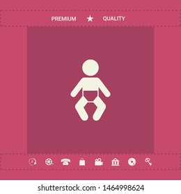 Baby symbol icon. Graphic elements for your design