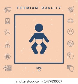 Baby symbol icon. Graphic elements for your design