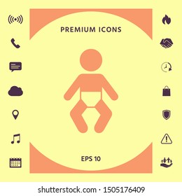 Baby symbol icon. Graphic elements for your design