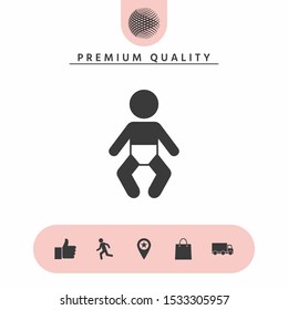 Baby symbol icon. Graphic elements for your design