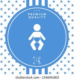 Baby symbol icon. Graphic elements for your design