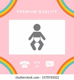 Baby symbol icon. Graphic elements for your design