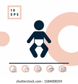 Baby symbol icon. Graphic elements for your design