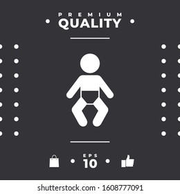 Baby symbol icon. Graphic elements for your design