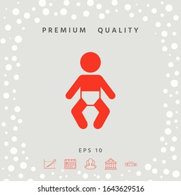 Baby symbol icon. Graphic elements for your design