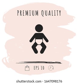Icono de símbolo del bebé. Elementos gráficos para el diseño
