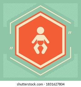 Icono del símbolo del bebé. Elementos gráficos para su diseño