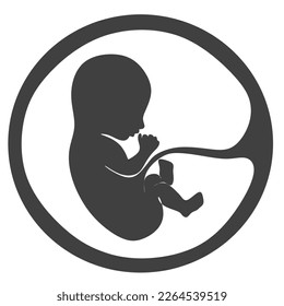 Baby symbol with a simple and modern logo.Baby in womb vector image 