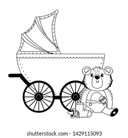 Baby symbol and teddy bear design