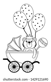 Baby symbol and teddy bear design