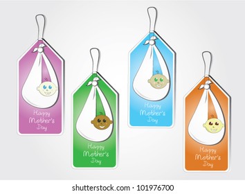 Baby tags.vector illustration