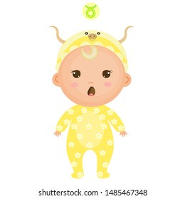 Baby Taurus in Yellow Pj