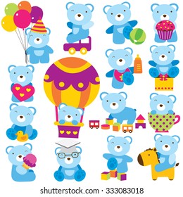 baby teddy clip art set