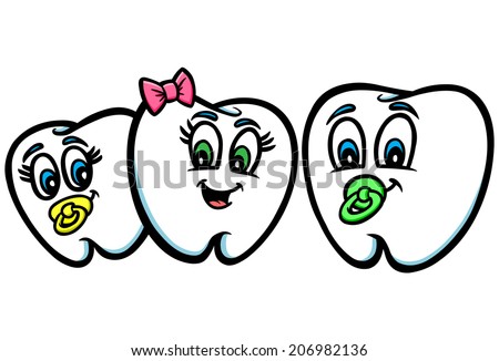 Baby Teeth Stock Vector (Royalty Free) 206982136 - Shutterstock