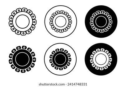 Baby-Tether-Flachzeilensymbol-Set. Babytether, dünne Linie, Vektorgrafik
