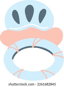 Baby teether little cutie baby shower illustration