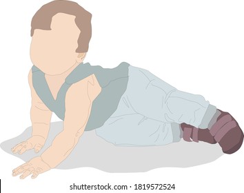 baby tender, in light colors, clipart, sketch