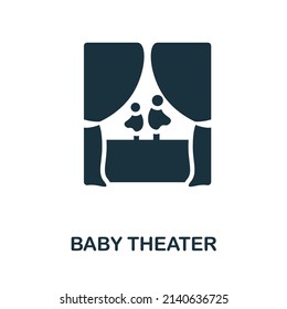 Icono del Teatro Bebé. Icono monocromo simple de Baby Theater para plantillas, diseño web e infografías