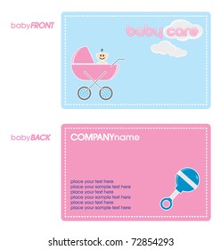 Baby themed business card set