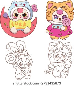 BABY THREE VECTOR CANDY DESIGN - LINDO ROSA, INCLUYE OPCIONES DE DISEÑO PERSONALIZADO EN SUS COLORES PREFERIDOS