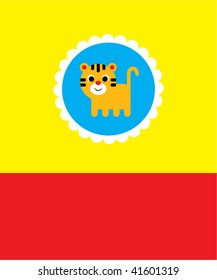 baby tiger greeting card