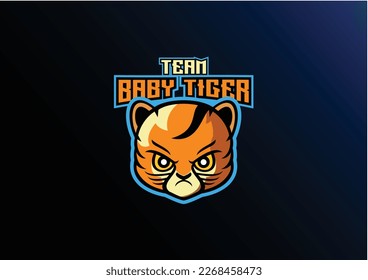 baby tiger logo design gaming esport 