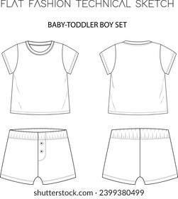 BABY TODDLER BOY SET TSHIRT SHORT