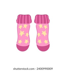 baby toddler socks cartoon. worksheet children, color game, different element baby toddler socks sign. isolated symbol vector illustration