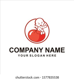 baby tomato logo vector design