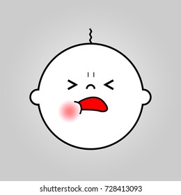 Baby toothache vector design