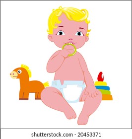 baby with toy
