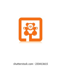 baby toy bear illustration icon