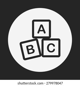 baby toy bricks icon