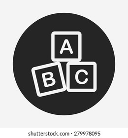 baby toy bricks icon