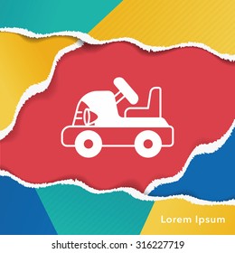 baby toy car icon