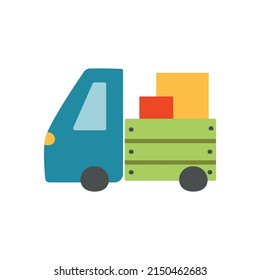 Baby toy. Cartoon kids toy for boys and girls car. Vector illustration.
