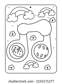 Baby toy coloring page, kids coloring page, toy line art design,