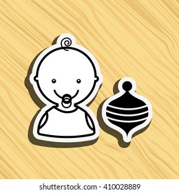 baby with toy design 