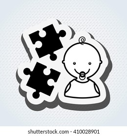 baby with toy design 