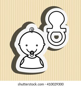 baby with toy design 